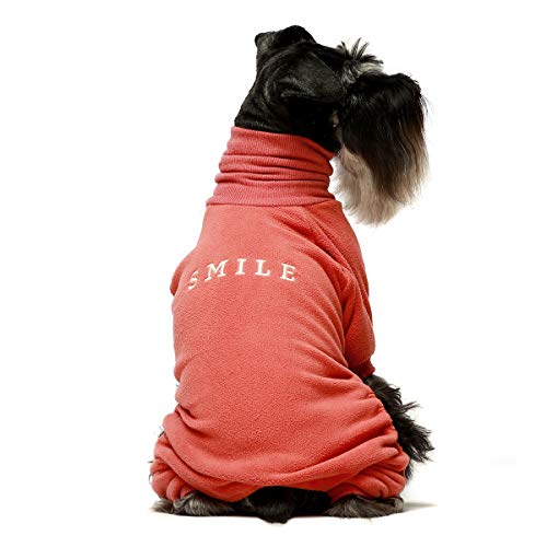 Fitwarm Embroidery Dog Clothes Turtleneck Thermal Fleece