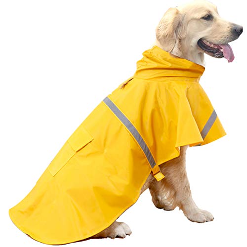 HAPEE Dog Raincoats for Dogs with Reflective Strip Hoodie