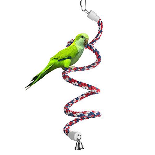 Spiral Cotton Parrot Swing Climbing Standing Bird Toys