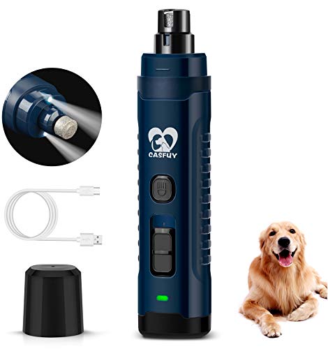 Casfuy Dog Nail Grinder with 2 LED Light