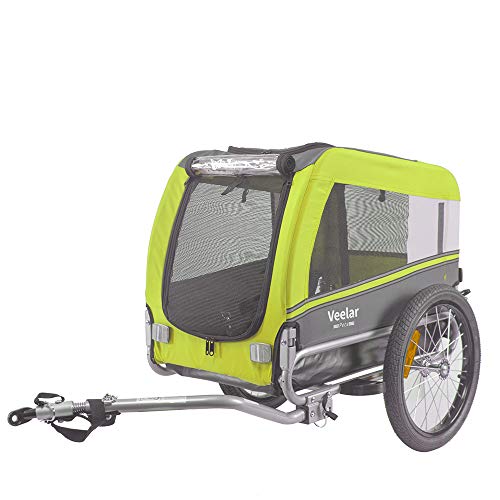 Veelar Sports Pet Bike Trailer for Small or Medium Dogs