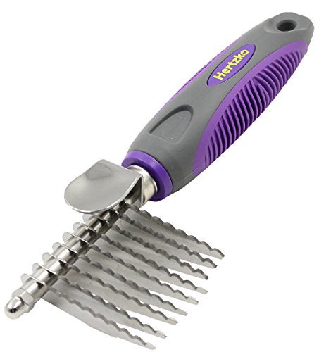 Dematting Comb By Hertzko – Long Blades with Safety Edges