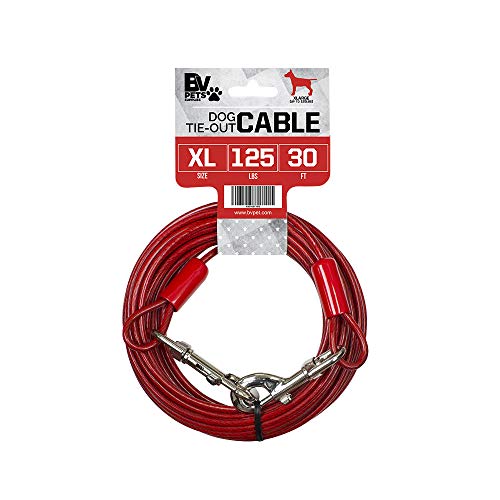 BV Pet Tie Out Cable for Dogs Up to 125 Pounds