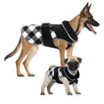 Dog Winter Coat British Style Plaid Fleece