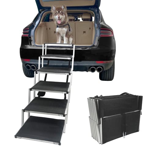 Petshug 6 Steps Aluminum Sturdy Pet Ramp Stairs for Large Dogs