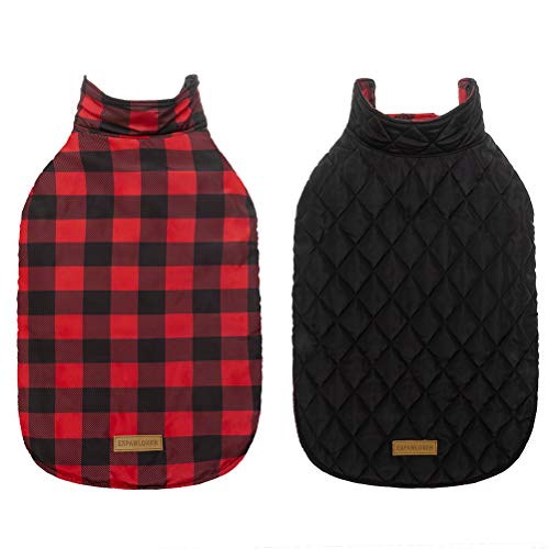 Cold Weather Plaid Dog Jackets for Winter
