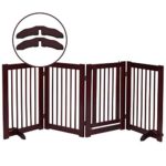 Giantex 30inch Freestanding Wood Dog Gate