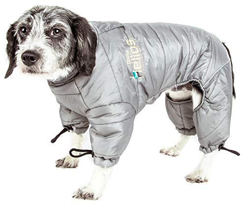 Dog Jacket Coat Full-Body Bodied Waded-Plush Adjustable