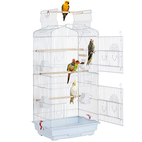 Portable Hanging Medium Flight Bird Cage for Small Parrots