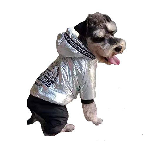 FLAdorepet Silver Waterproof Dog Snowsuit Jumpsuit