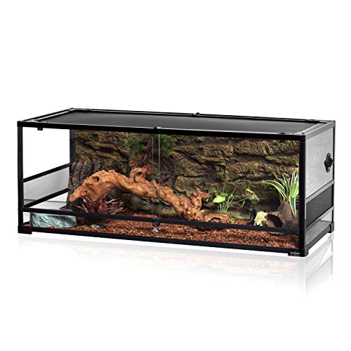 Reptile Large Terrarium Upgrade Glass Front Opening