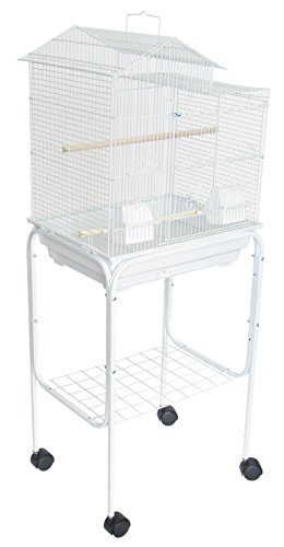 Bar Spacing Villa Top Bird Cage with Stand