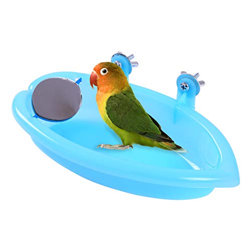 QBLEEV Bird Baths Tub with MirrorFor Cage