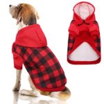 Plaid Cats, Dogs Hoodie Sweater Outfit with Hat