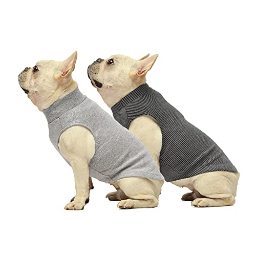 Fitwarm 2-Pack Turtleneck Dog Sweater Puppy Winter Clothes