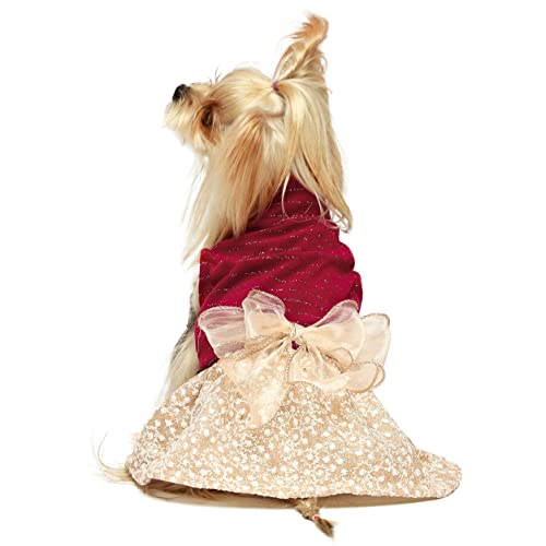 Fitwarm Luxury Embroidered Dog Christmas Outfit