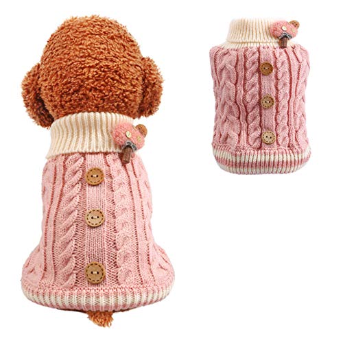 Teduola Dog Sweater Cute Classic Buttons
