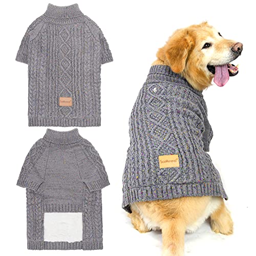 Large Dog Sweater with Leash Hole