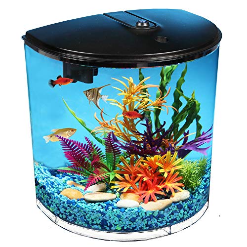 3.5-Gallon Fish Tank with Power Filter & LED Lighting