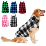 Dog Fleece Jacket Plaid Reversible