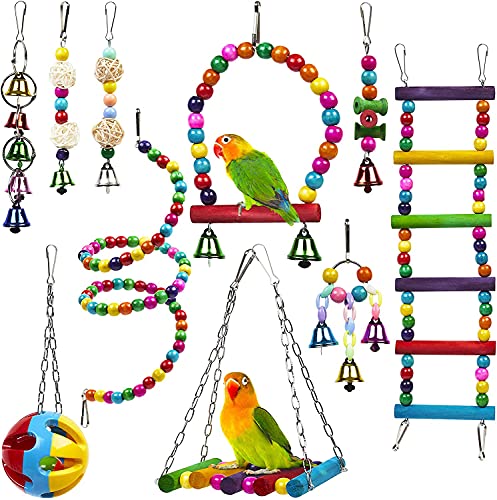 10Pcs Bird Swing Toys Bird Chewing Toys
