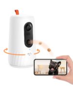 Pet Dog Camera 270-Degree Rotatable Body Treat Tossing