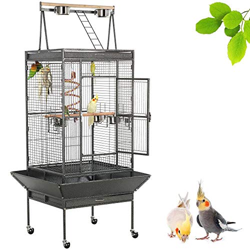 Yaheetech 68-inch Rolling Play Top Large Parrot Bird Cage