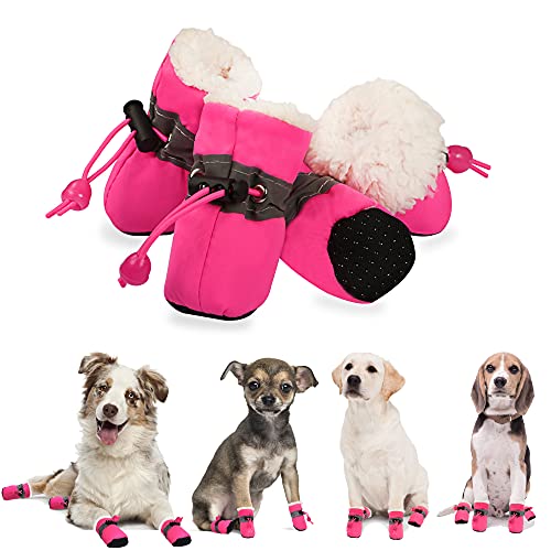 Winter Warm Dog Boots Paw Protector for Small Dogs