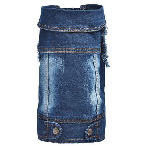 Small Medium Dog Jeans Jacket for Dogs Cats