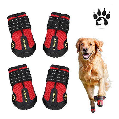 Waterproof Dog Boots Shoes Rugged & Anti-Slip Sole