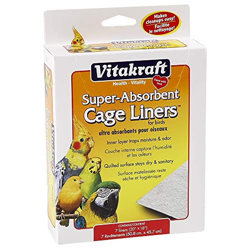 VITAKRAFT 7-Pack Super Absorbent Cage Liners for Birds