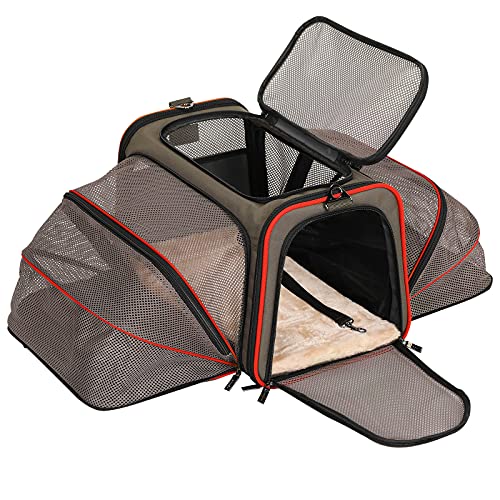Petsfit Expandable Large Cat Carrier Small Dog Carriers