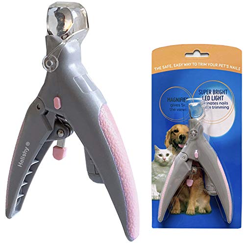 Illuminated Pet Nail Clipper, Features LED Light Great for Dogs Cats