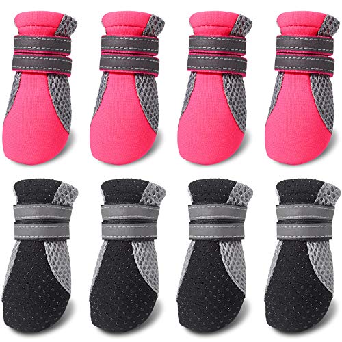 Dog Rain Boots with Reflective Strips Waterproof Puppy