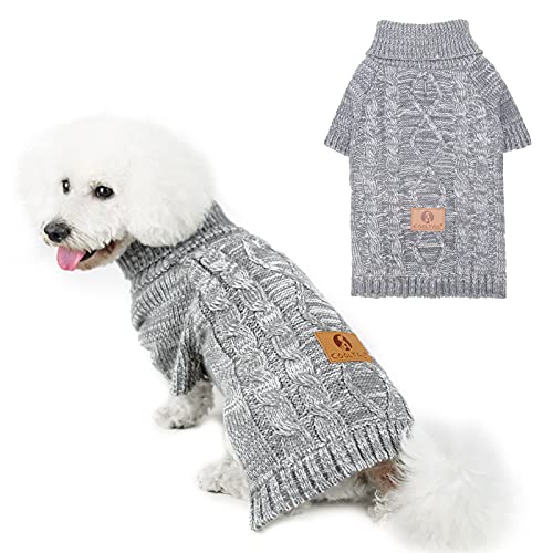 Knit Turtleneck Dog Sweater for Small Medium Large Dogs