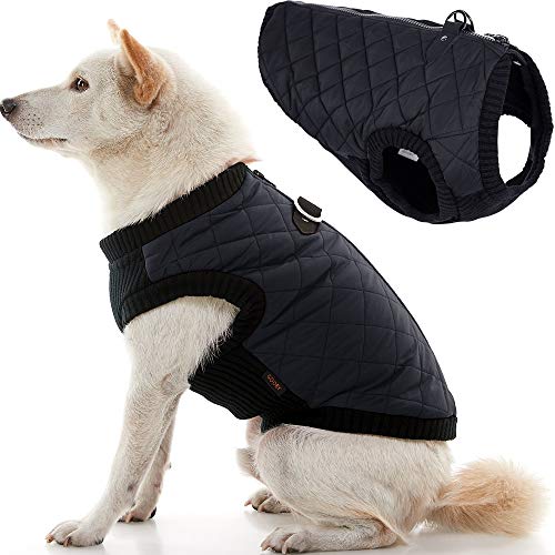 Stylish and Warm: The Gooby Fashion Vest Dog Jacket in Black