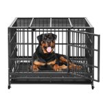 Heavy Duty Dog Kennel Crate Cage with Strong Metal Frame