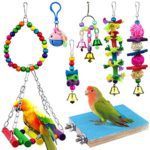 Bird Parrot Toys Swing Chewing Hanging Bell