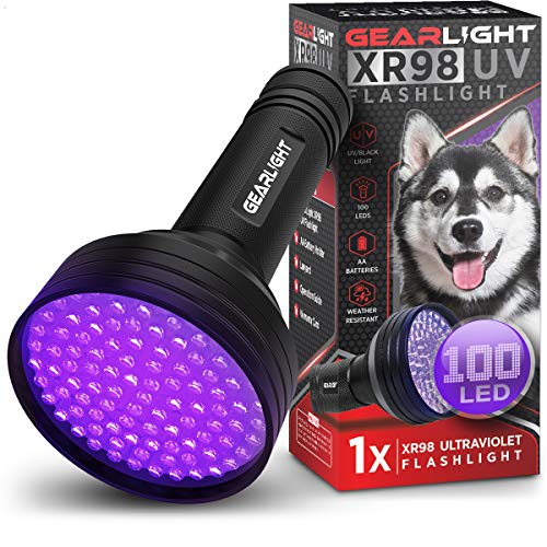 Pet Stain Detector for Dog Urine LED UV Black Light Flashlight