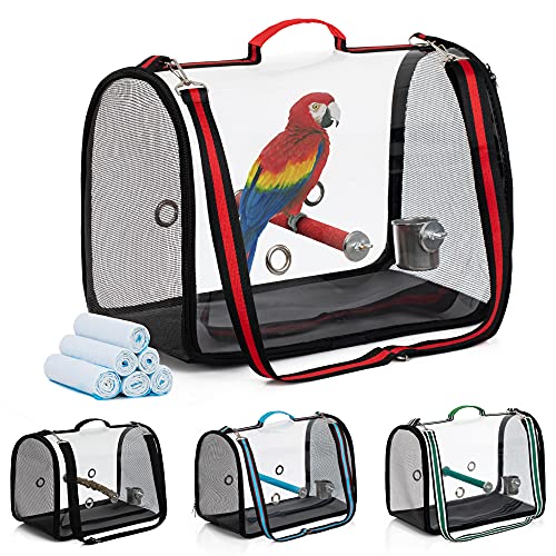 Moloni Bird Carrier with 6-Pieces Pee Pads and Feeding Cup