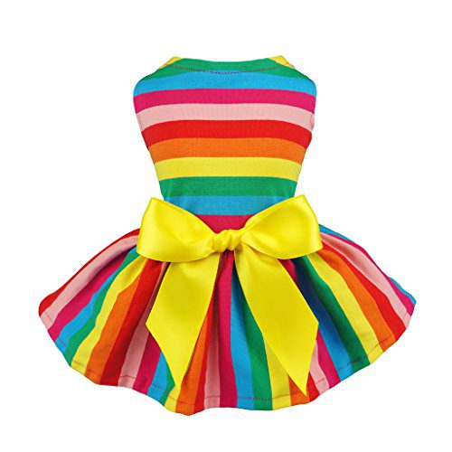Fitwarm Rainbow Pet Clothes Dog Dresses