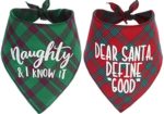 Christmas Bandanas Plaid Reversible Triangle