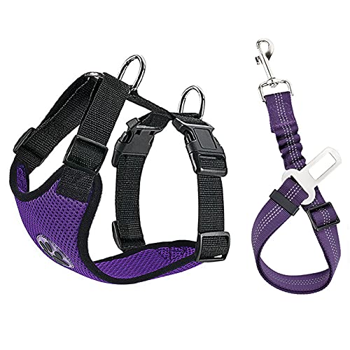 Lukovee Dog Safety Vest Harness with Seatbelt
