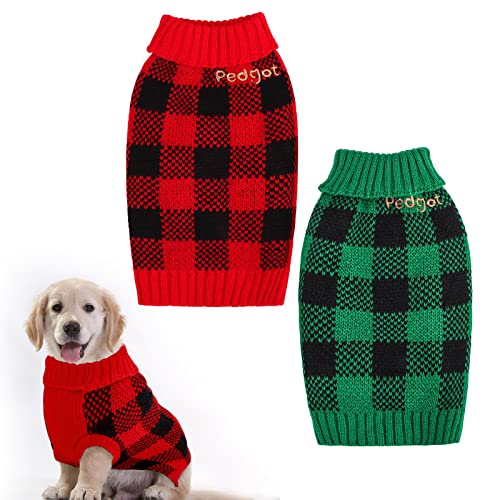 Pedgot 2 Pieces Pet Christmas Sweater