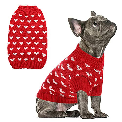 Warm Pet Coat for Fall Winter Knitted Shirt Cold Weather