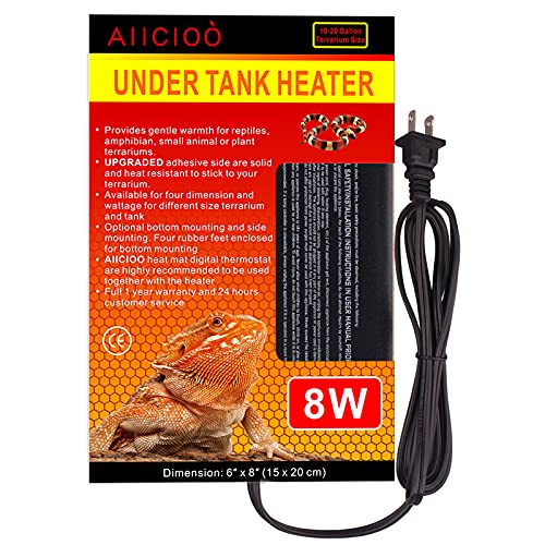 Aiicioo Under Tank Heater Thermostat 8W/16W/24W