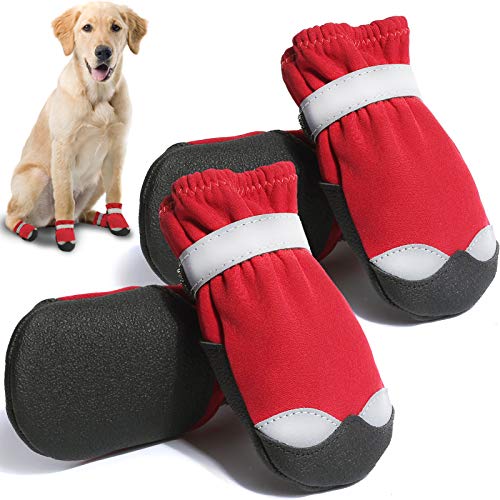 Dog Boots Waterproof for Large Medium Size Dogs