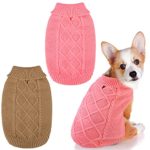 Pedgot 2 Pieces Dog Sweater Turtleneck