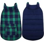 Kuoser British Style Plaid Dog Winter Coat