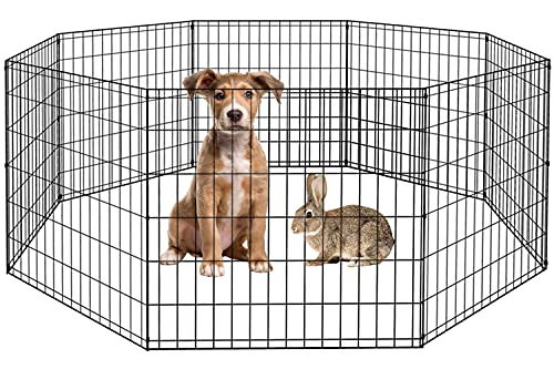 Foldable Dog Playpen Crate Fence Pet Kennel